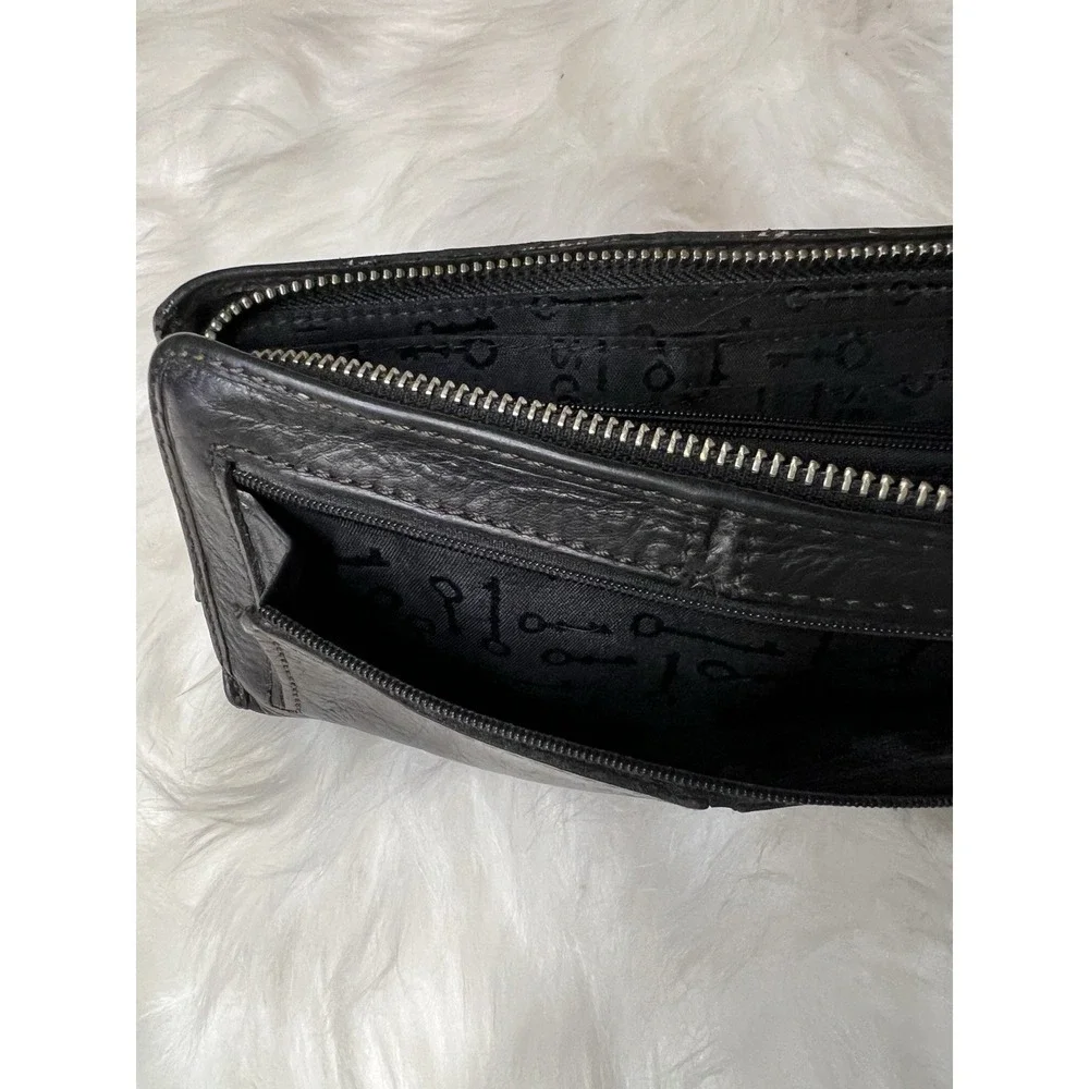 Fossil Maddox Keyhole Wallet‎ Black 3/4  Zip Around